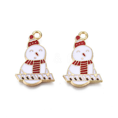 Rack Plating Alloy Enamel Pendants ENAM-N055-170B-1