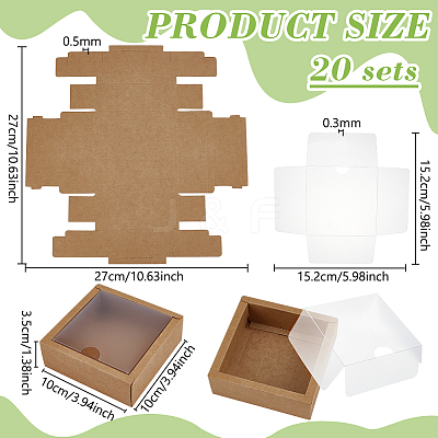 Foldable Square Paper Storage Gift Boxes LS-CON-WH0110-42B-03-1