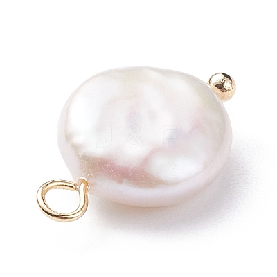 Natural Baroque Pearl Keshi Pearl Pendants PALLOY-JF01494-01-1