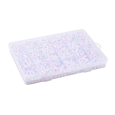 Alphabet Acrylic Beads OACR-X0006-21-1