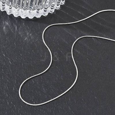 10Pcs 0.9MM 304 Stainless Steel Round Snake Chain Necklaces NJEW-G203-03P-1