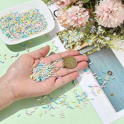 50G Baking Paint Glass Twisted Bugle Beads GLAA-SZ0002-06-1