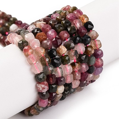 Natural Multicolor Tourmaline Beads Strands G-F770-A01-01-1