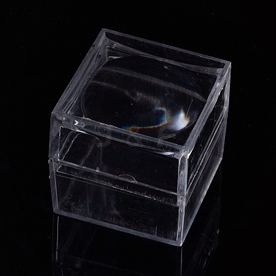 Transparent Plastic Ring Viewer Magnifier Boxes CON-K007-02A-1