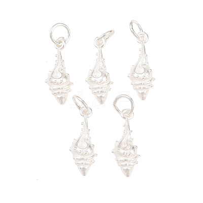 925 Sterling Silver Shell Shape Charms STER-I023-01S-02-1