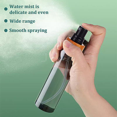 Plastic & Bamboo Spray Bottle Replacement Dispensing Pump Top LS-MRMJ-WH0087-11A-1