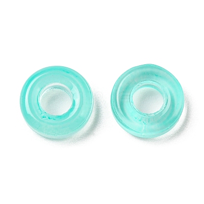 Transparent Glass European Beads GLAA-D009-01I-1