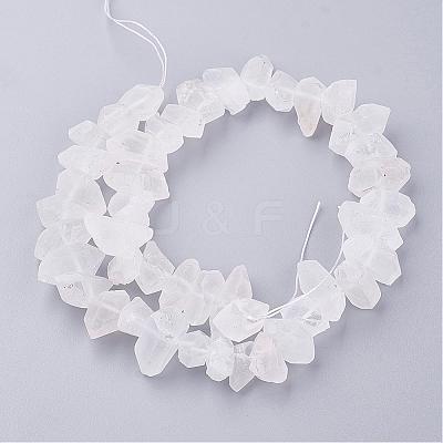 Natural Quartz Crystal Beads Strands G-F336-02-1