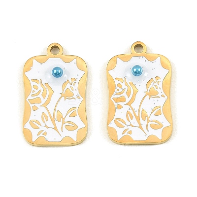 304 Stainless Steel Enamel Pendants STAS-H251-03A-03-1