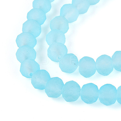 Baking Paint Frosted Glass Beads Strands FGLA-N003-6mm-02-1