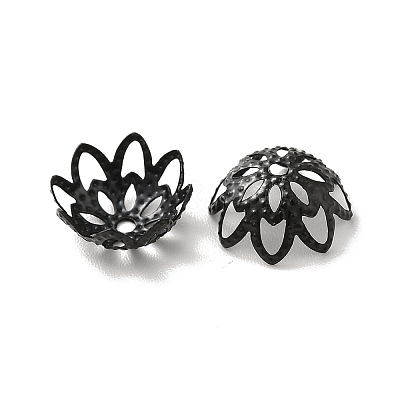 Ion Plating(IP) 304 Stainless Steel Flower Fancy Bead Caps STAS-G085-16EB-1