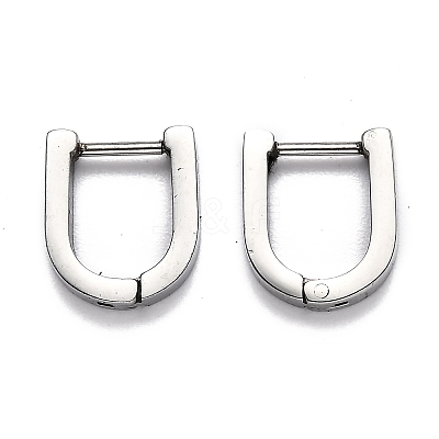 Tarnish Resistant 304 Stainless Steel Huggie Hoop Earrings STAS-J033-12A-P-1