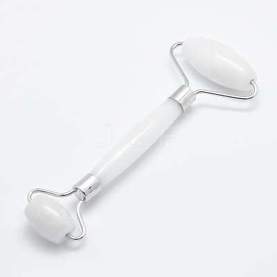 Natural White Jade Brass Face Massager MRMJ-G008-19P-1