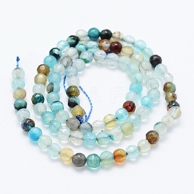 Natural Agate Beads Strands X-G-E469-12P-1
