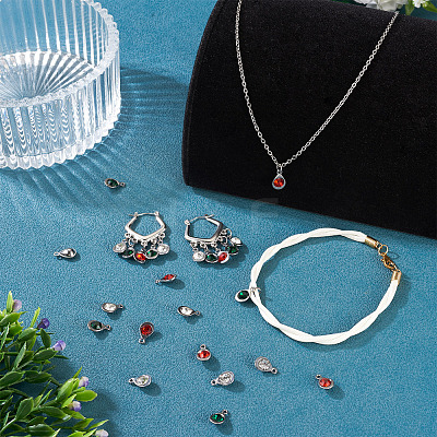 20Pcs Faceted Glass Charms RGLA-TADJ0001-01C-1