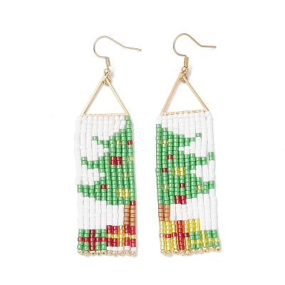 Handmade Glass Seed Beads Dangle Earrings EJEW-MZ00547-1