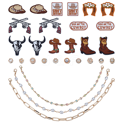 Western Cowboy Hat Decoration Findings Kits DIY-WR0005-28-1