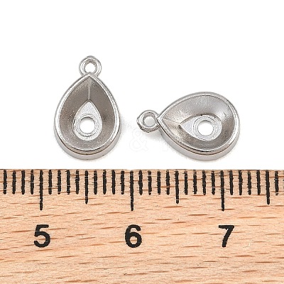 304 Stainless Steel Charm Rhinestone Settings SA-CBAC865-08D-P-1