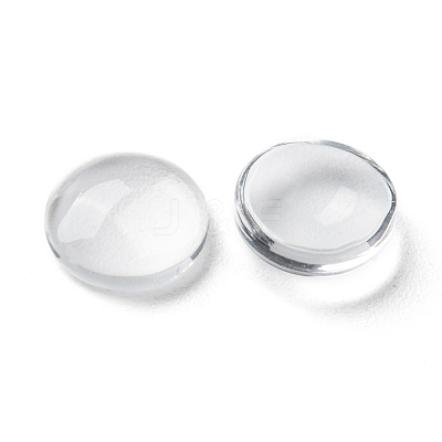 Transparent Glass Cabochons X-GGLA-R026-10mm-1