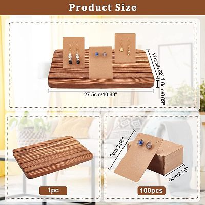 1Pc Wooden Card Display Base DIY-NB0007-76-1