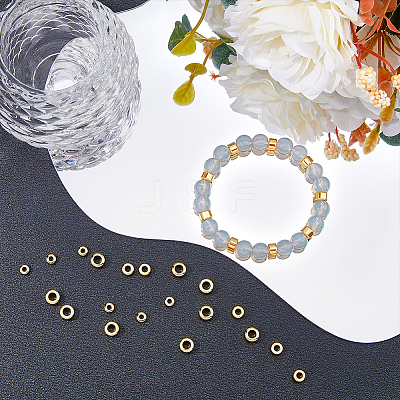 90Pcs 3 Style Rack Plating Brass Beads KK-HY0001-72-1