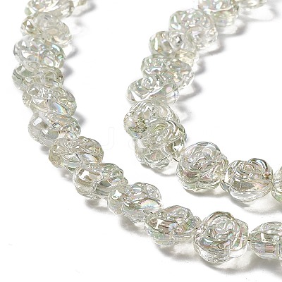 Electroplate Glass Beads Strands EGLA-L040-HR02-1