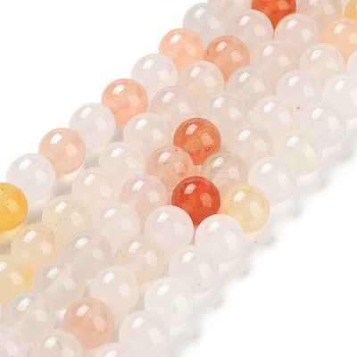 Natural Golden Silk Jade Beads Strands G-A220-A02-01-1