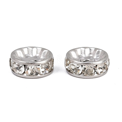 304 Stainless Steel Rhinestone Spacer Beads STAS-P444-01C-P-1