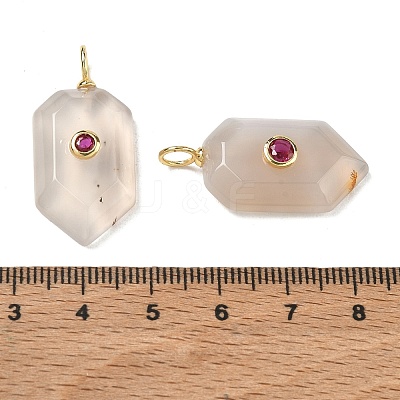 Natural White Agate Pendants KK-CBAF9BC-20G-08-1