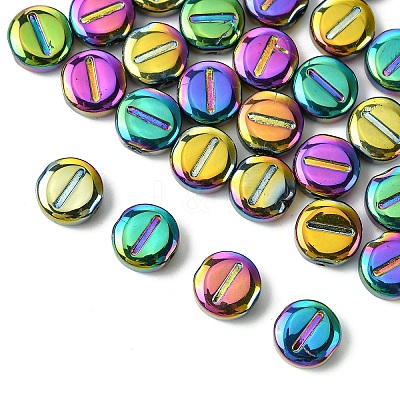 Electroplate Glass Beads EGLA-YW0005-01I-1