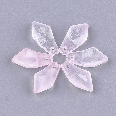 Transparent Spray Painted Glass Pendants LS-X-GLAA-S183-21B-01-1