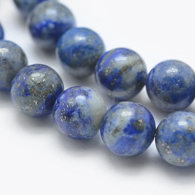 Natural Lapis Lazuli Beads Strands G-E489-01-10mm-1