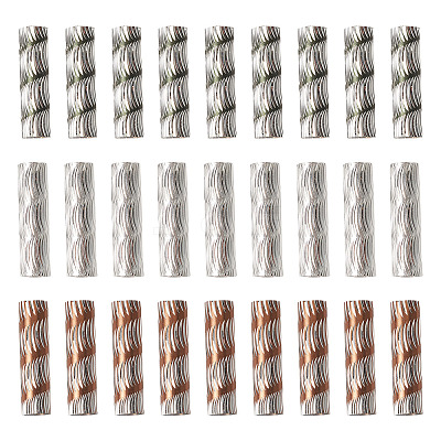 30Pcs 3 Colors Rack Plating Aluminum Beads ALUM-TA0001-04-1