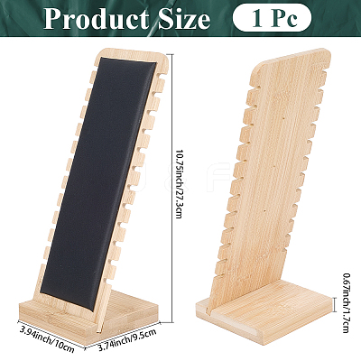 12-Slot Wood Necklaces Organizer Display Stands NDIS-WH20003-01A-1