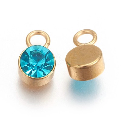 Glass Rhinestone Charms STAS-F189-B01-1