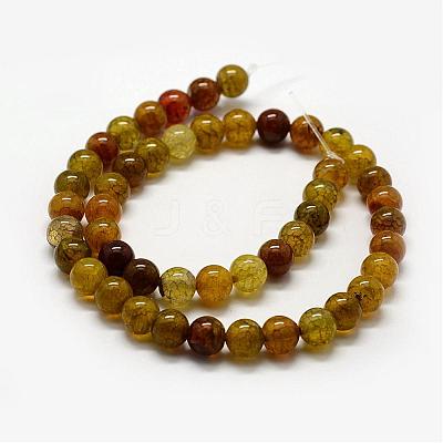 Natural Dragon Veins Agate Beads Strands G-F417-03-6mm-1