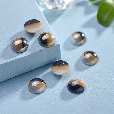 Opaque Glass Cabochons X-GGLA-S038-12H-8mm-1