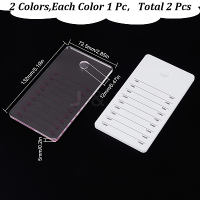 2Pcs 2 Colors Acrylic False Eyelashes Display Board AJEW-GO0001-31-1