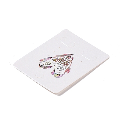 Rectangle Paper Earring Display Card with Hanging Hole CDIS-C004-01D-1