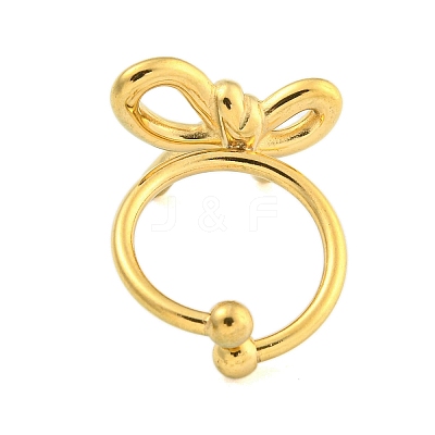 Ion Plating(IP) 304 Stainless Steel Open Cuff Rings for Women RJEW-S409-01G-04-1