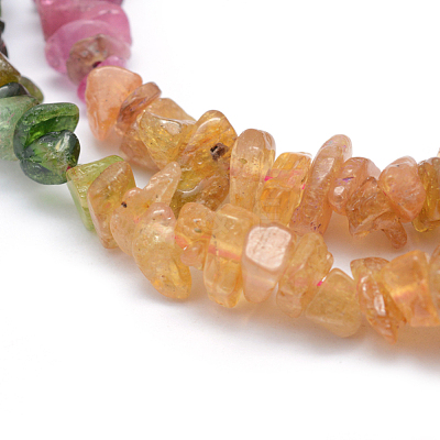 Natural Multicolor Tourmaline Beads Strands X-G-P332-73A-1