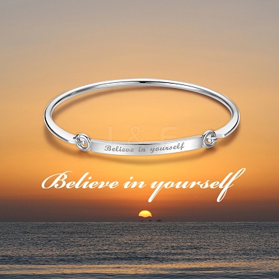 Fashion Engraved Brass Inspirational Bangle JB247B-1