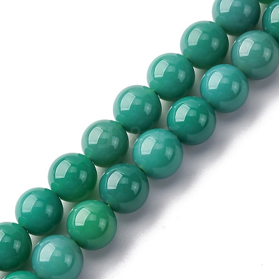 Natural Green Onyx Agate(Dyed & Heated) Beads Strands G-K393-A03-8mm-1