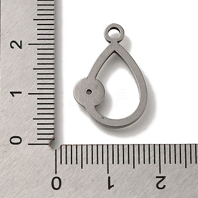 304 Stainless Steel Pendant Rhinestone Settings STAS-H223-01AS-02-1