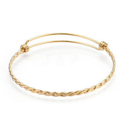 Ion Plating(IP) Adjustable 304 Stainless Steel Expandable Bangle Making STAS-I066-01B-G-1