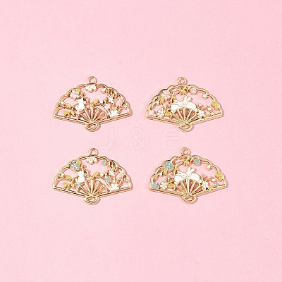 8Pcs 4 Styles Rack Plating Alloy Enamel Pendants ENAM-FS0004-74-1