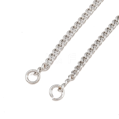 Brass Curb Chain Bracelet Making KK-CBADBBF-05P-1