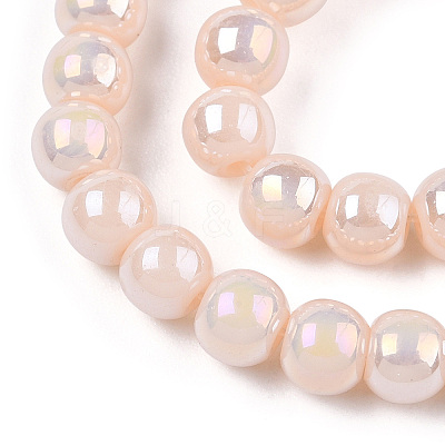Electroplate Opaque Glass Beads Strands X-GLAA-T032-P4mm-AB09-1