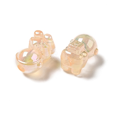UV Plating Rainbow Iridescent Acrylic Beads PACR-M002-06A-1