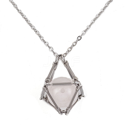 Tarnish Resistant 201 Stainless Steel Macrame Pouch Empty Stone Holder for Pendant Necklaces Making NJEW-JN04450-02-1